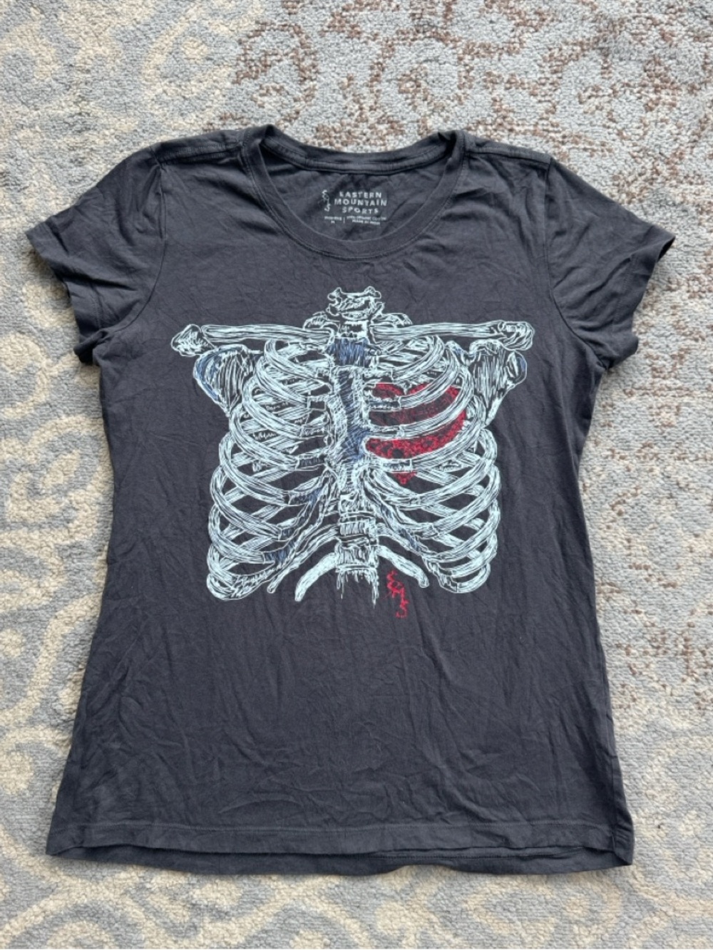 Eastern Mountain Sports Organic Cotton Ribcage Short Sleeve Tee Gray Medium
